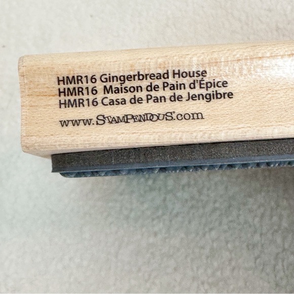 Stampendous NWT Gingerbread House HMR16 Wood Mounted Rubber Stamp - Picture 5 of 16